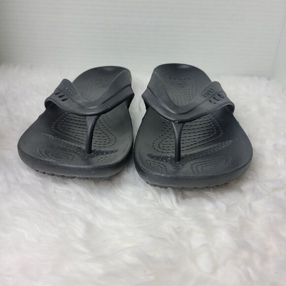 Crocs Kadee II Black Comfort Flip Flops Women Size 10 Sandals Slip On - Picture 2 of 10